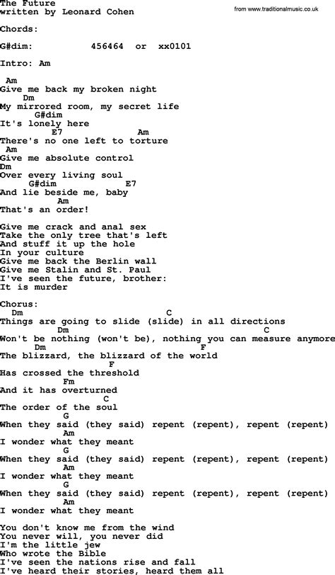 future lyrics|songs about the future.